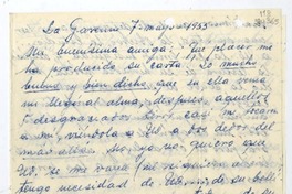 [Carta] 1955 mayo 7, La Gaverini, Francia [a] Mi buenísima amiga  [manuscrito]