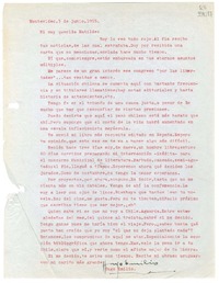 [Carta] 1955 junio 3, Montevideo [a] Mi muy querida Matilde  [manuscrito] Hugo Emilio [Pedemonte].