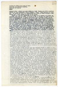 [Carta] 1955 junio 26, Santiago de Chile [a] Señor Don Juan Bautista Rossetti, Embajador de Chile en Paris  [manuscrito] [Matilde Ladrón de Guevara].