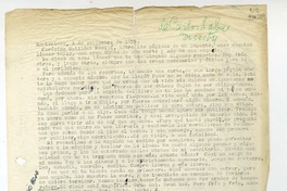 [Carta] 1955 septiembre 8, Montevideo [a] Carísima Matilde  [manuscrito] Carlos [Sabat].