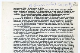 [Carta] 1956 agosto 16, Santiago de Chile [a] Carlitos, poeta  [manuscrito] Matilde de Guevara.