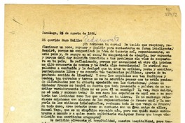 [Carta] 1956 agosto 25, Santiago [a] Mi querido Hugo Emilio  [manuscrito] Tu gran amiga Matilde.