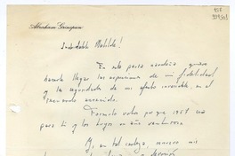 [Carta] 1956 diciembre, Buenos Aires [a] Matilde Ladrón de Guevara  [manuscrito] Abraham Grinspun.
