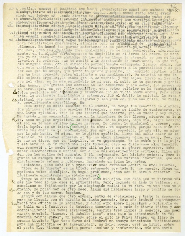 [Carta] 1956 diciembre, Montevideo [a] Querida Matilde  [manuscrito] Carlos [Sabat Ercasty].