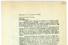 [Carta] 1956 diciembre 27, Santiago [a] Manlio Bustos  [manuscrito] Matilde Ladrón de Guevara.