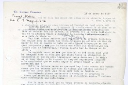 [Carta] 1957 enero 31, Firenze, Italia [a] Querida Matilde  [manuscrito] Enrique [Company].