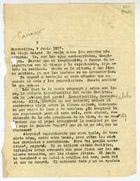 [Carta] 1957 junio 5, Montevideo [a] Mi vieja amiga  [manuscrito] [Matilde Ladrón de Guevara].
