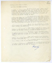[Carta] 1957 junio 18, Santiago [a] Querida y recordada Matilde [Ladrón de Guevara]  [manuscrito] René.