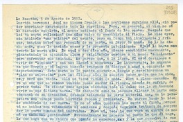 [Carta] 1957 agosto 5, Le Focette, [Italia] [a] Querida hermana  [manuscrito] [Matilde Ladrón de Guevara].