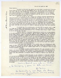 [Carta] 1957 agosto 17, Santiago [a] Vieja querida  [manuscrito] M. Teresa [Pietsch de Carter].