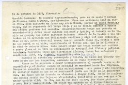 [Carta] 1957 octubre 11, Florencia [a] Querida hermana  [manuscrito] Matilde [Ladrón de Guevara].