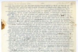 [Carta] 1957 octubre 19, Paris [a] [Ida]  [manuscrito] Matilde [Ladrón de Guevara].
