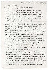 [Carta] 1957 diciembre 20, Firenze [a] Querida Matilde  [manuscrito] Alvaro [Company].