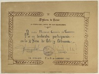 [Diploma] 1968 diciembre, San Bernardo [a] Matilde Ladrón de Guevara  [manuscrito] Alcalde y Gobernador.