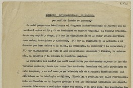 Congreso Latinoamericano de Mujeres  [manuscrito] Matilde Ladrón de Guevara.