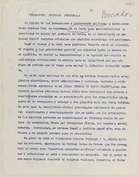 Testamento político personal  [manuscrito] Matilde Ladrón de Guevara.
