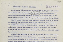 Testamento político personal  [manuscrito] Matilde Ladrón de Guevara.