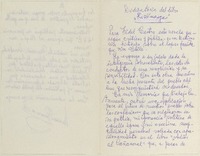[Carta] [1980] [Santiago, Chile] [a] Fidel Castro, [Cuba]  [manuscrito] Matilde Ladrón de Guevara.