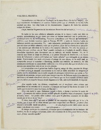 Walter el pianista  [manuscrito] [Matilde Ladrón de Guevara].