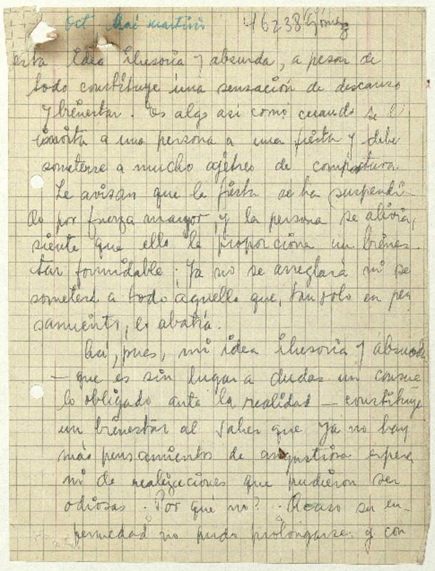 [Octubre qué martirio]  [manuscrito] Matilde Ladrón de Guevara.