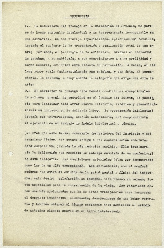 Respuestas  [manuscrito] Matilde Ladrón de Guevara.