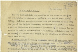 Momiología  [manuscrito] Matilde Ladrón de Guevara.