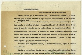 Colaboracionistas  [manuscrito] Matilde Ladrón de Guevara.