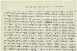 El 29 de septiembre con Benjamín Subercaseaux  [manuscrito] [Matilde Ladrón de Guevara].