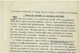 Todas las sangres de José María Arguedas  [manuscrito] Matilde Ladrón de Guevara.