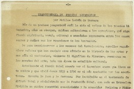 Trascendencia de premios literarios  [manuscrito] Matilde Ladrón de Guevara.