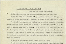 Morir un poco  [manuscrito] Matilde Ladrón de Guevara.