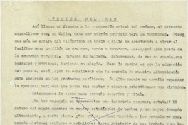 Frutos del mar  [manuscrito] Matilde Ladrón de Guevara.