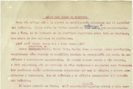 Algo más sobre el tránsito  [manuscrito] Matilde Ladrón de Guevara.