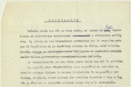 Plebiscito  [manuscrito] Matilde Ladrón de Guevara.