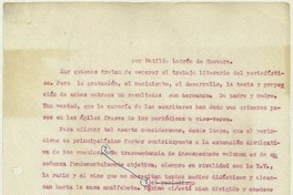 [El periodismo]  [manuscrito] Matilde Ladrón de Guevara.