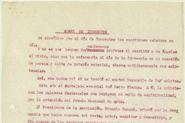Agape de inocentes  [manuscrito] Matilde Ladrón de Guevara.