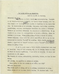 La noche devora al vagabundo  [manuscrito] Matilde Ladrón de Guevara.