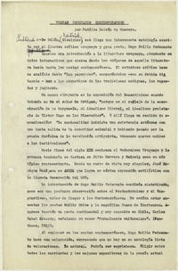 Poetas uruguayos contemporáneos  [manuscrito] Matilde Ladrón de Guevara.