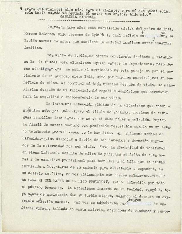 [Aclaración pública]  [manuscrito] Matilde Ladrón de Guevara.