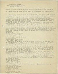 Amarras de luz, poemas de Matilde Ladrón de Guevara  [manuscrito] Gustavo Labarca Garat.