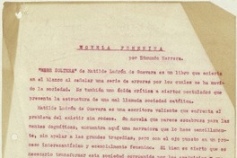 Novela femenina  [manuscrito] Edmundo Herrera.