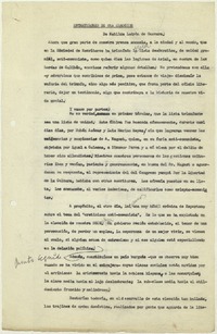 Entretelones de una elección  [manuscrito] Matilde Ladrón de Guevara.