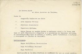 [Carta] [1975], [Santiago, Chile] [al] Director de Turismo  [manuscrito] Oreste Plath.