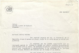 [Carta] 1993 noviembre 19, Santiago, Chile [a] Matilde Ladrón de Guevara  [manuscrito] Carlos Bascuñan.