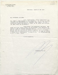 [Carta] 1987 agosto 6, Santiago, Chile [a] Matilde Ladrón de Guevara  [manuscrito] Radomiro Tomic.
