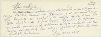 [Tarjeta] 1995 abril 11, Santiago, Chile [a] Matilde Ladrón de Guevara  [manuscrito] Luis Merino Reyes.