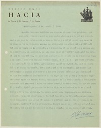 [Carta] 1986 abril 3, Antofagasta, Chile [a] Matilde Ladrón de Guevara  [manuscrito] Andrés Sabella.