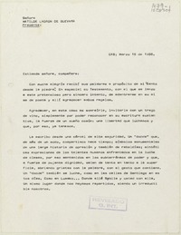 [Carta] 1998 marzo 18, Cárcel de Santiago, Chile [a] Matilde Ladrón de Guevara  [manuscrito] José Luis Medina Soto.