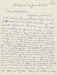 [Carta] 1998 junio 25, Santiago, Chile [a] Matilde Ladrón de Guevara  [manuscrito] Carmen Gaete Nieto del Río.