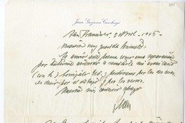 [Carta] 1945 Abril 5, San Francisco, California [a] Consuelo  [manuscrito] Juan Guzmán Cruchaga.